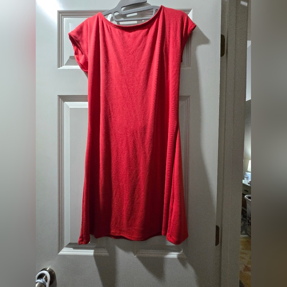 Free People Beach Red ROSALIA LOW BACK A-LINE MINI DRESS. NEW WITHOUT TAGS.